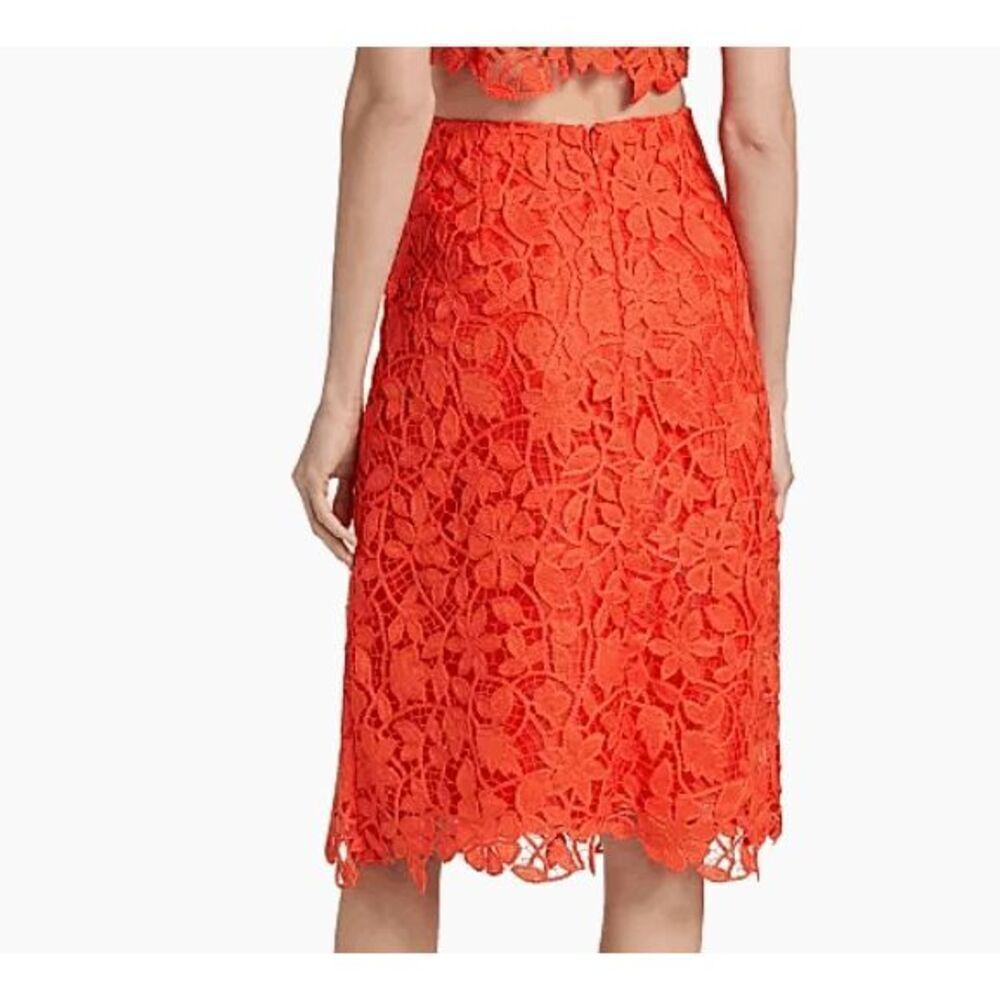NWT Milly Carreen Summer Floral Lace Skirt - Coral / 12 - Picture 3 of 11